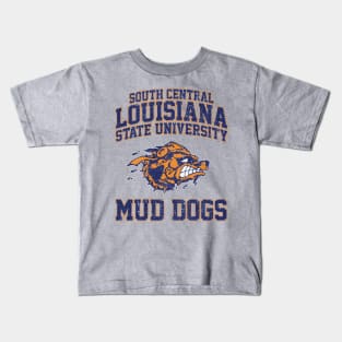 SCLSU Mud Dogs Football (Variant) Kids T-Shirt